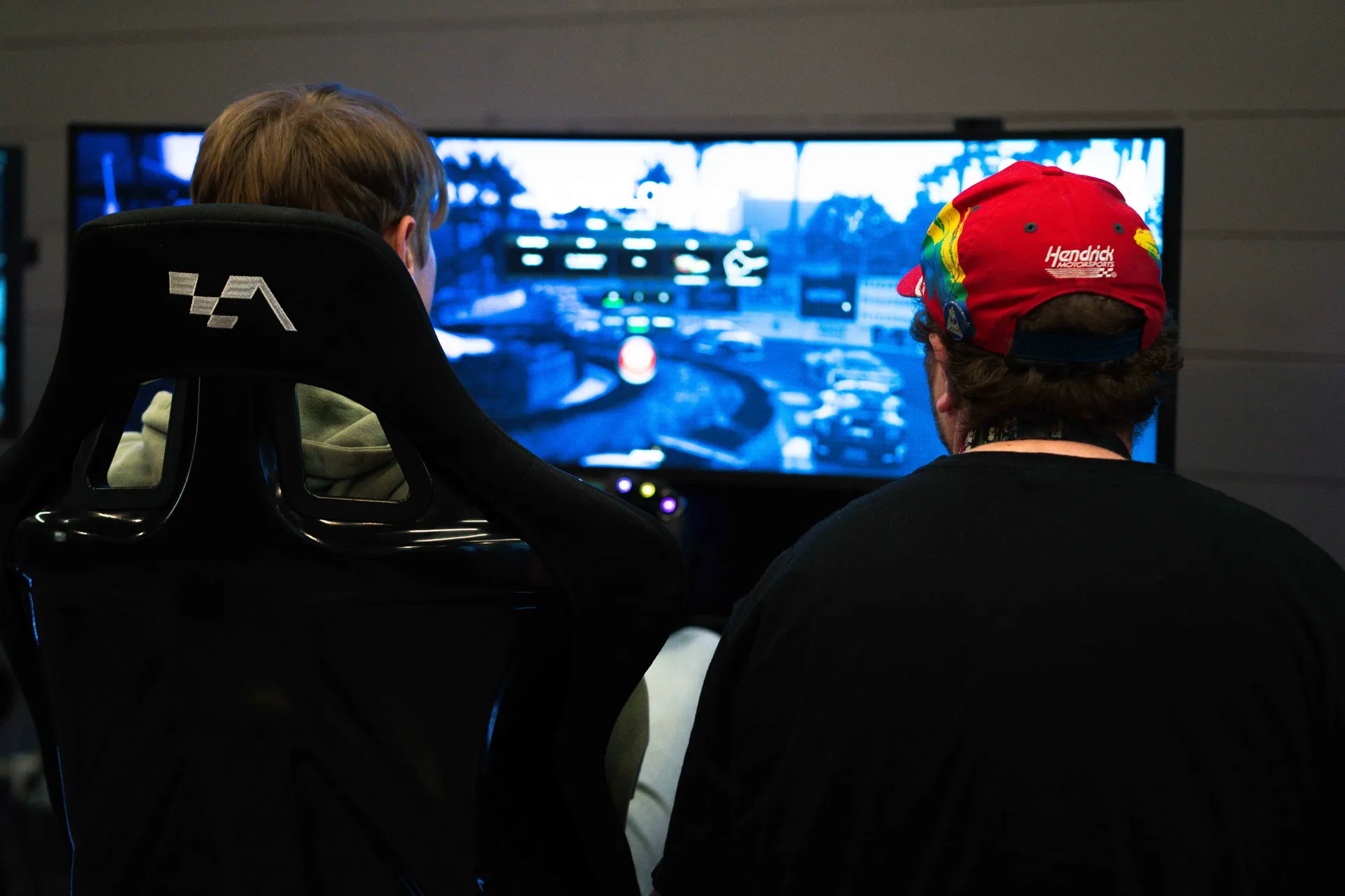 Grid Lounge sim racing lounge in Cedar Falls Iowa